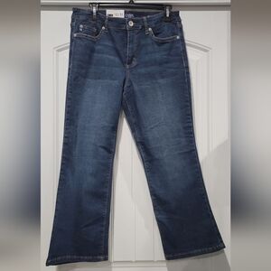 Chaps Dark Blue Midrise Cropped Denim Jeans